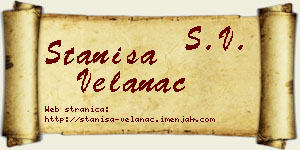 Staniša Velanac vizit kartica